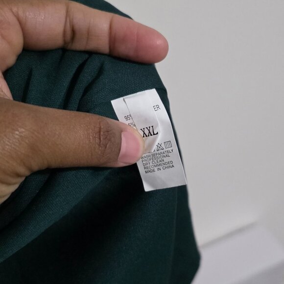 Sequin Collared Button Down Shirt Dress - Green - Picture 5 of 10